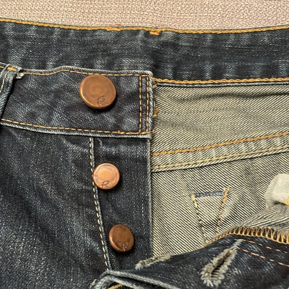 Levi’s Red Denim Blue Jeans 29x32 REDLOOP Flare - Picture 13 of 16